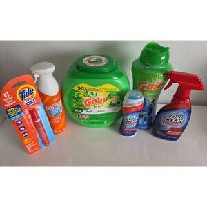 Gain‎ Flings Fireworks + OxiClean + Tide + Bounce Laundry Bundle 6 Items New
